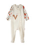 VAUVA Vauva FW23 - Baby Girl Nordic Style Print Cotton Long Sleeve Romper (White) Romper