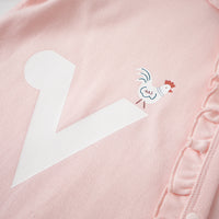 Vauva FW23 - Baby Girl Nordic Style Print Cotton Long Sleeve Romper (Pink) - My Little Korner