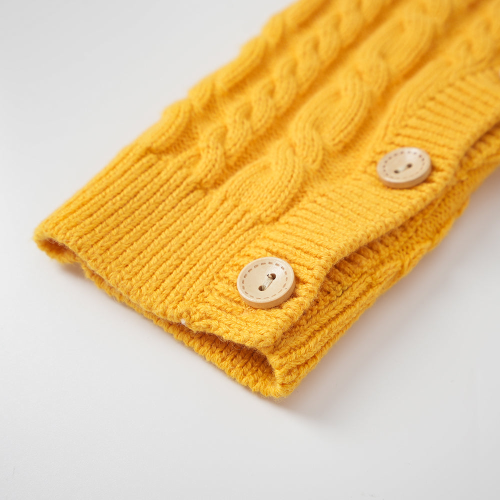 Vauva FW23 - Baby Boy Carrot Pattern Cotton Long Sleeve Romper (Yellow)