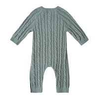 Vauva FW23 - Baby Boy Carrot Pattern Cotton Long Sleeve Romper (Green)