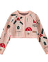 VAUVA Vauva FW23 - Baby Girls Pinwheel All Over Print Long Sleeve Knit Jacket (Pink) Coat & Jacket