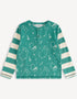 Bear-Print Two-Tone Long Sleeve Tee