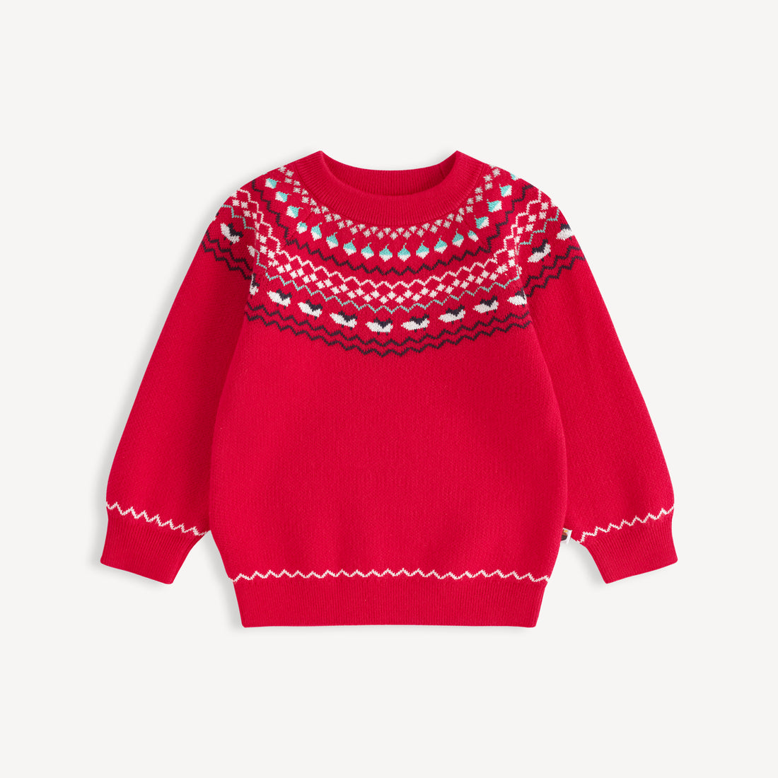 Fairisle Pattern Crew Neck Jumper