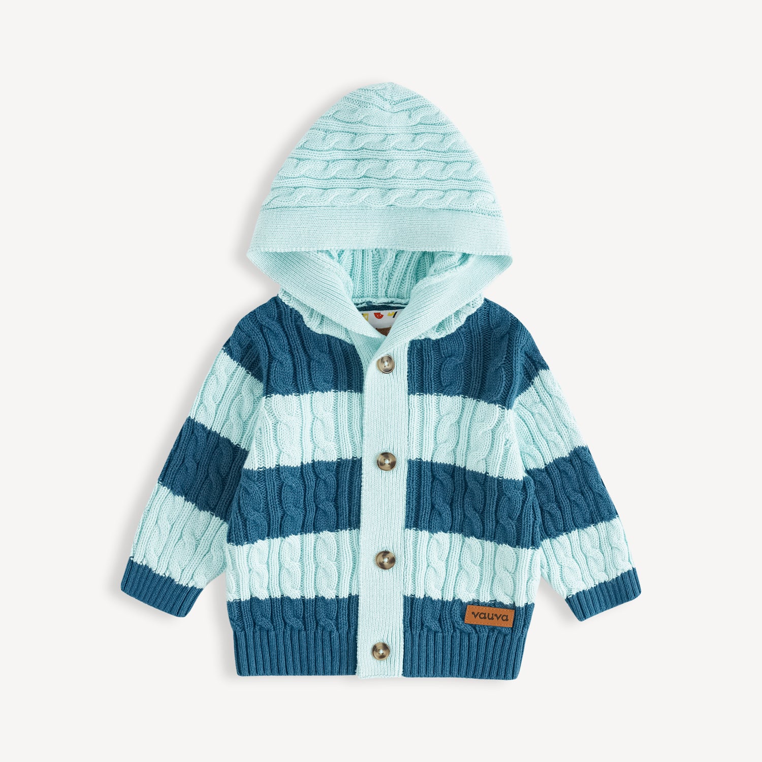 Stripe Hooded Cardigan