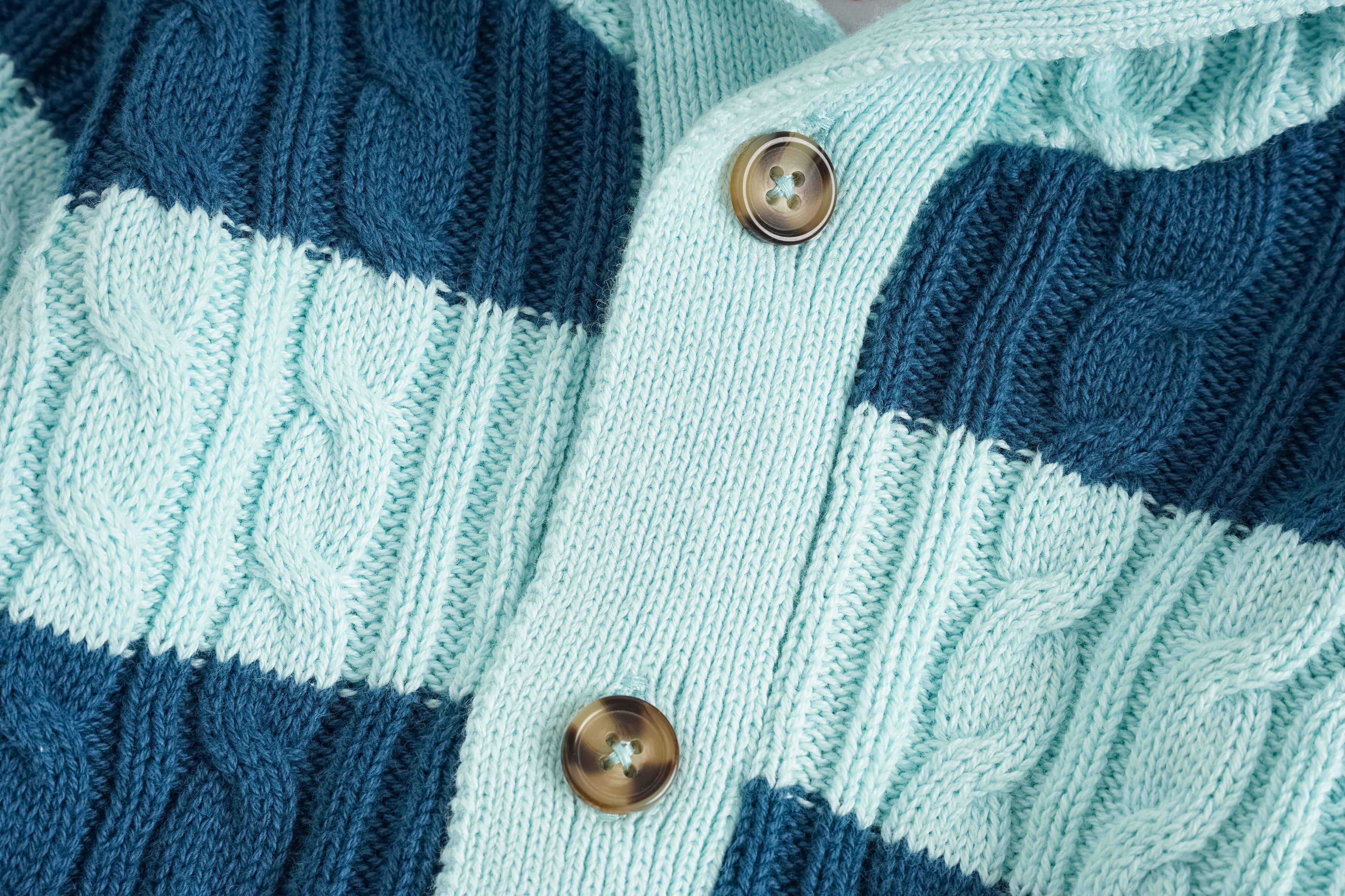 Stripe Hooded Cardigan