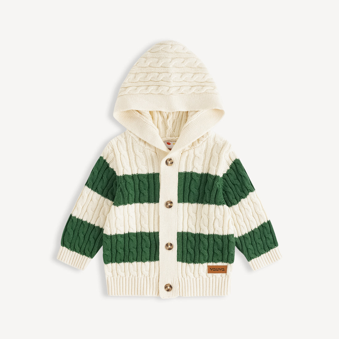 Stripe Hooded Cardigan