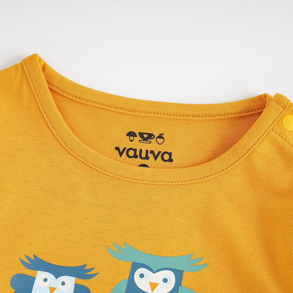 Owl-print Baby Set