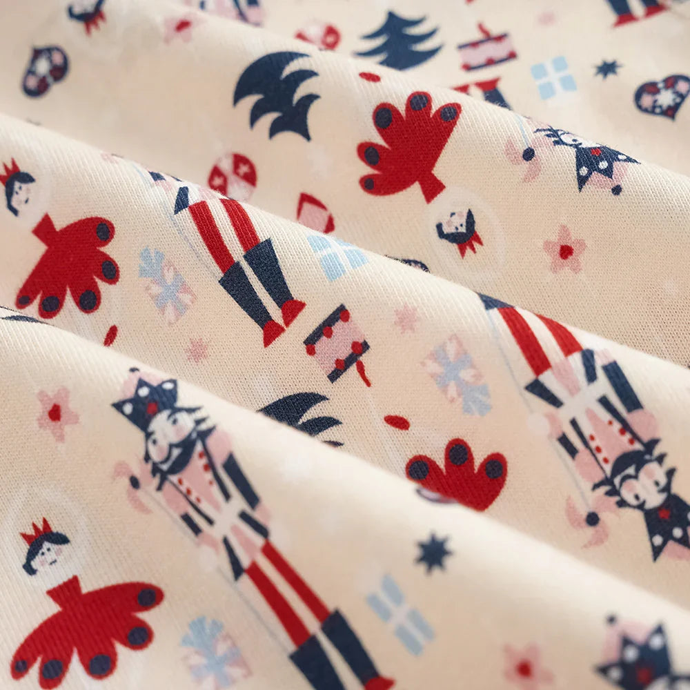 Nutcracker-Print Baby Set