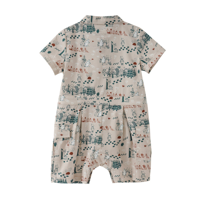 Vauva x Moomin SS23 - Baby Boys All Over Print Cotton Short Sleeves Romper