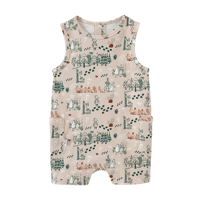 Vauva x Moomin SS23 - Baby Boys All Over Print Cotton Sleeveless Romper 18 months
