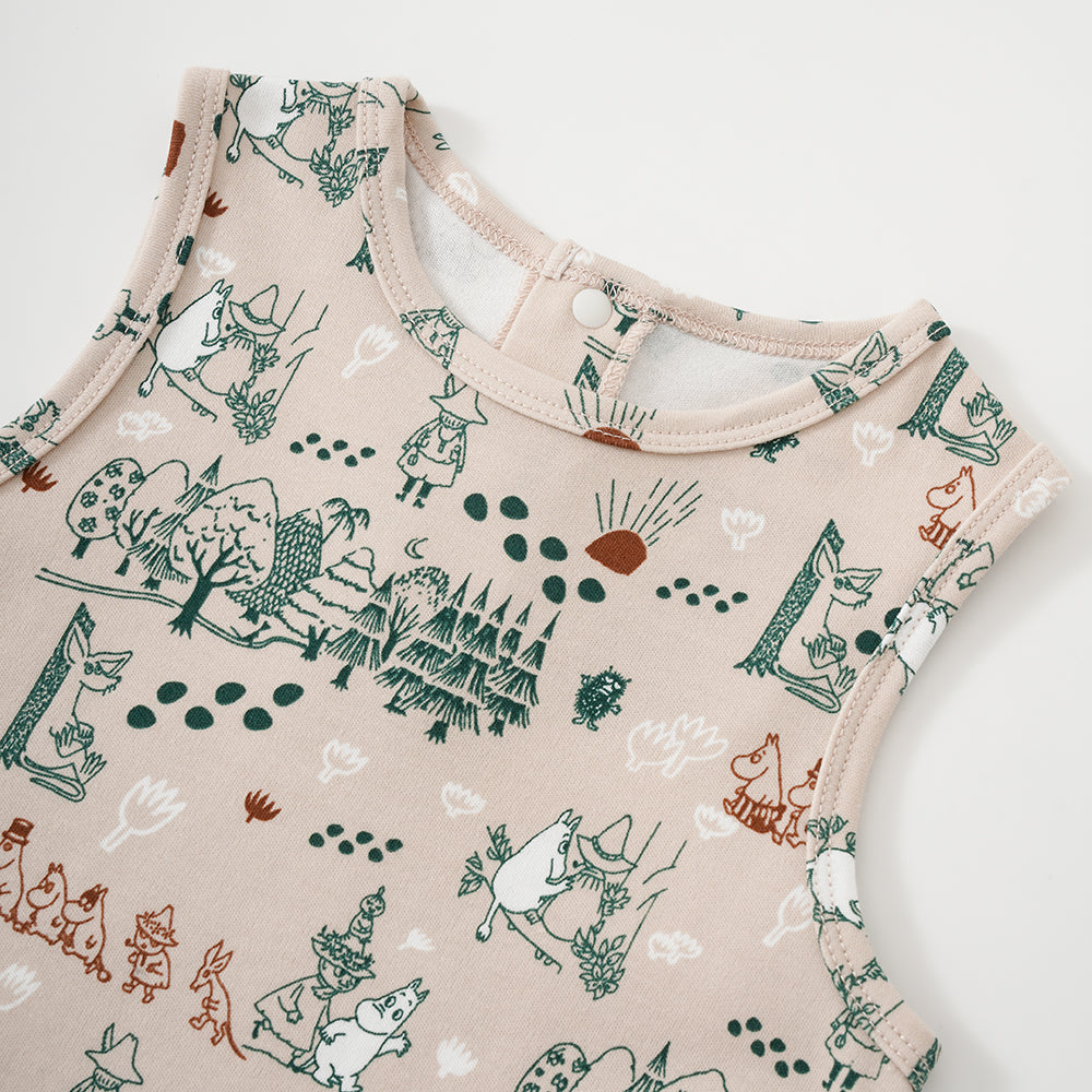 Vauva x Moomin Vauva x Moomin SS23 - Baby Boys All Over Print Cotton Sleeveless Romper Romper