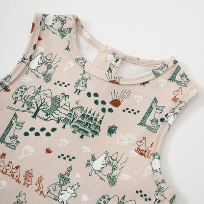 Vauva x Moomin Vauva x Moomin SS23 - Baby Boys All Over Print Cotton Sleeveless Romper Romper