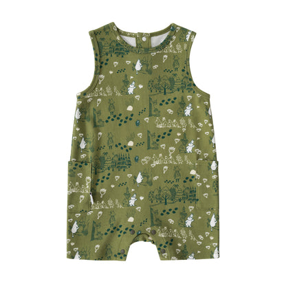 Vauva x Moomin Vauva x Moomin SS23 - Baby Boys All Over Print Cotton Sleeveless Romper Romper