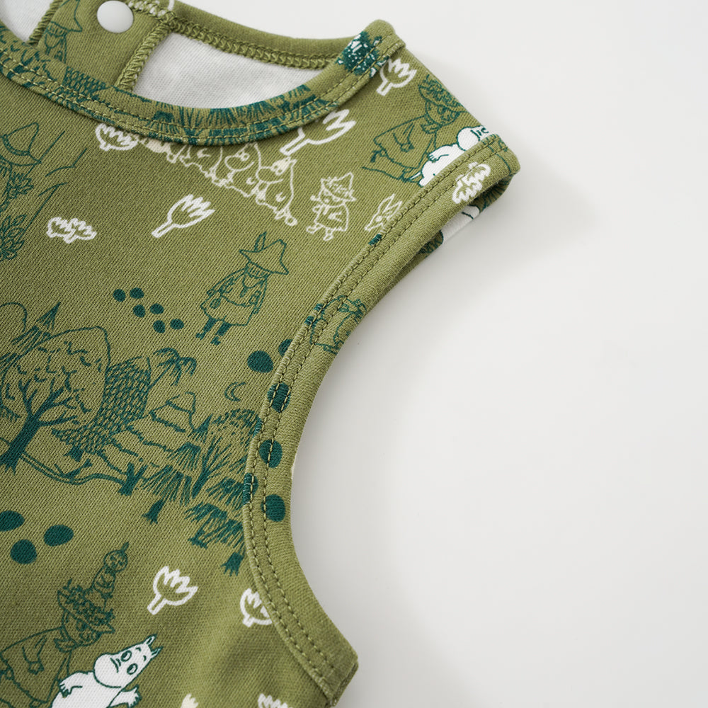 Vauva x Moomin Vauva x Moomin SS23 - Baby Boys All Over Print Cotton Sleeveless Romper Romper