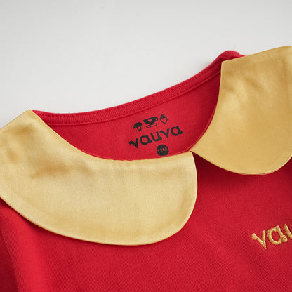 VAUVA Vauva FW23 - Baby Girls New Year Festival Cotton Bodysuit