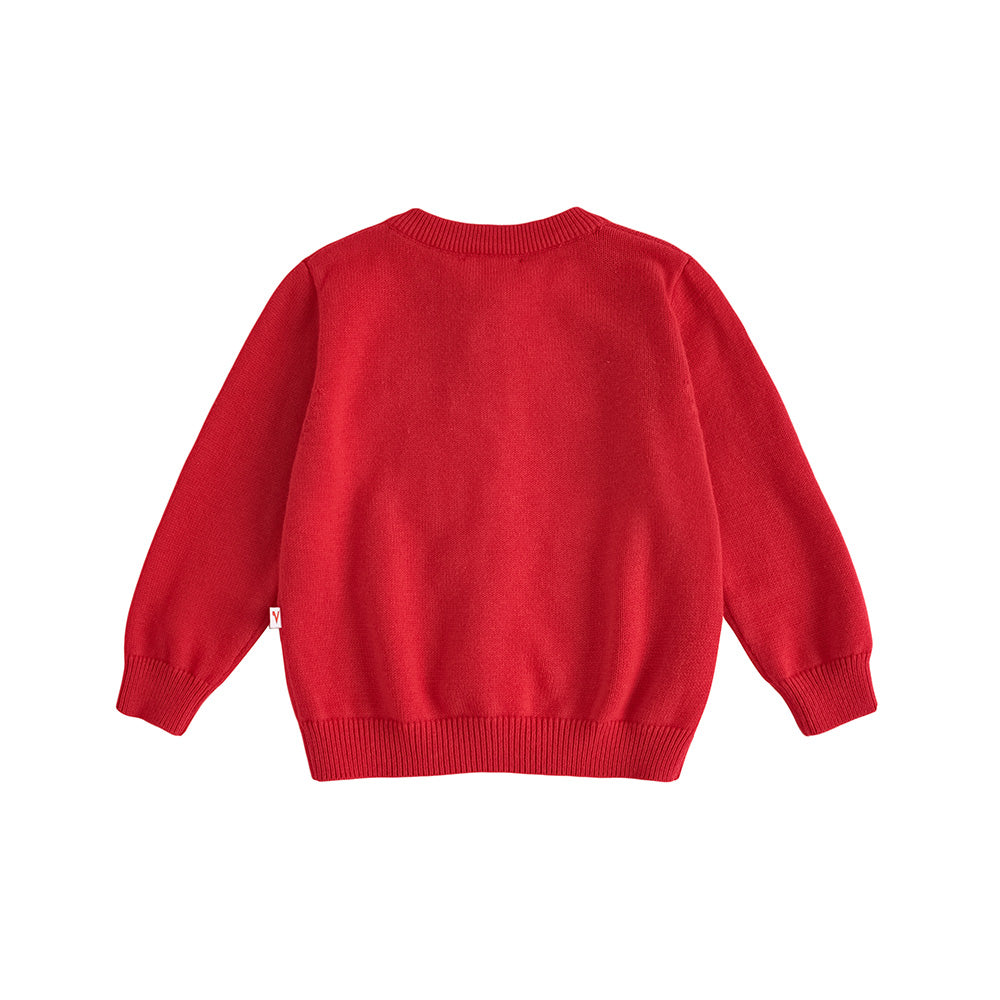 Vauva FW23 - Baby Girls New Year Festival Cotton Cashmere Jacket (Red)