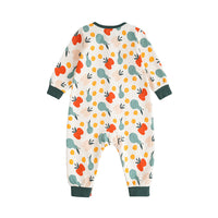 Vauva FW23 - Baby Fruit Print Cotton Long Sleeve Romper (Green) product image back