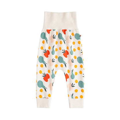 VAUVA Vauva FW23 - Baby Unisex Fruit All Over Print Cotton High Waist Trousers