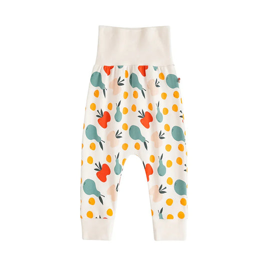 VAUVA Vauva FW23 - Baby Unisex Fruit All Over Print Cotton High Waist Trousers