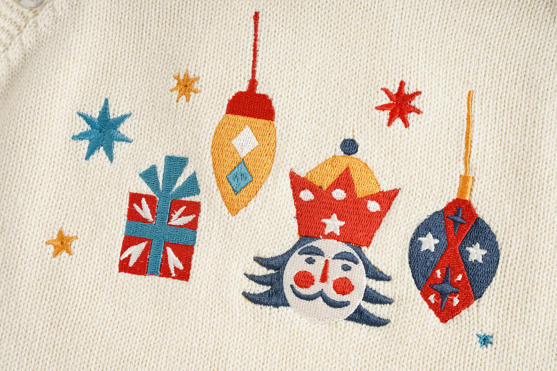 Nutcracker-embroidered Crew Neck Jumper