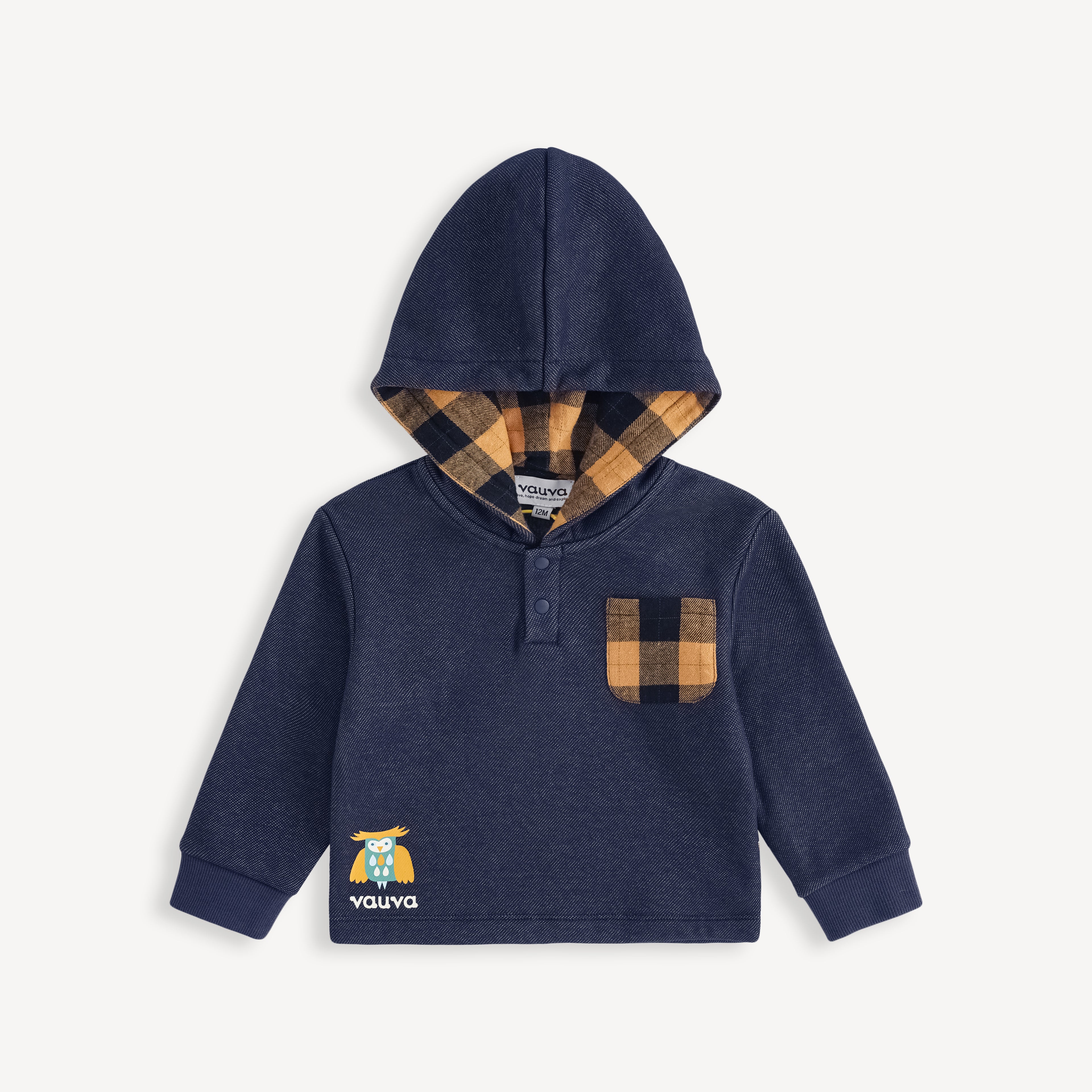 Plaid Patch Hoodie