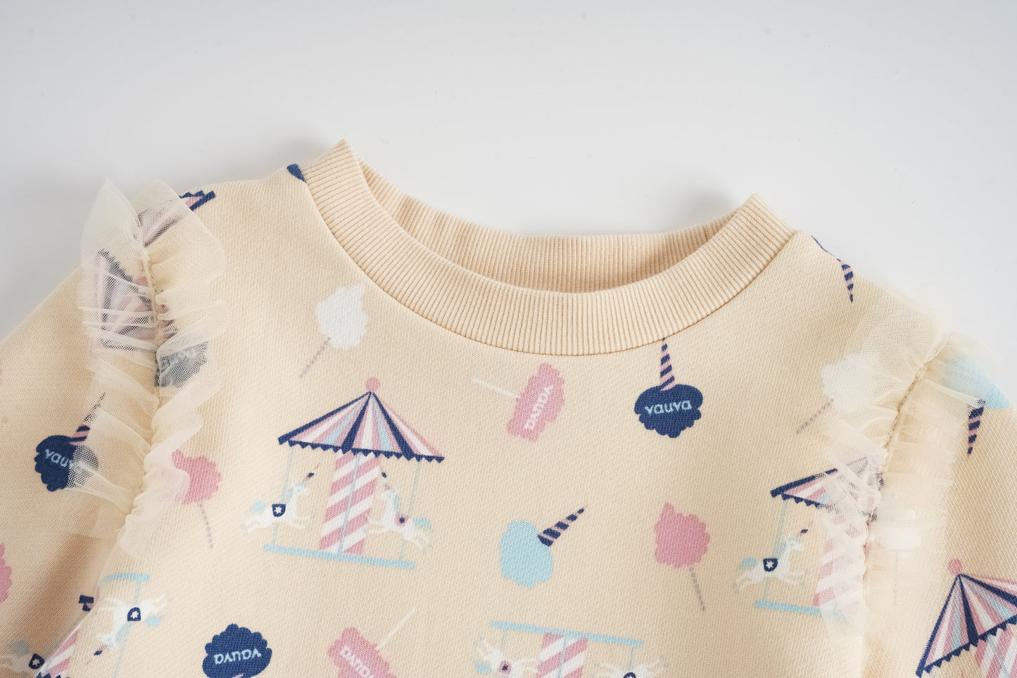 Unicorn-Print Frill Dress