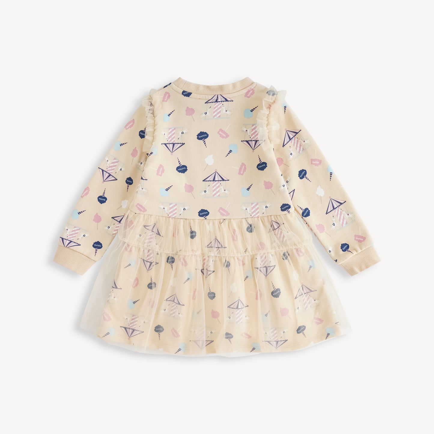 Unicorn-Print Frill Dress