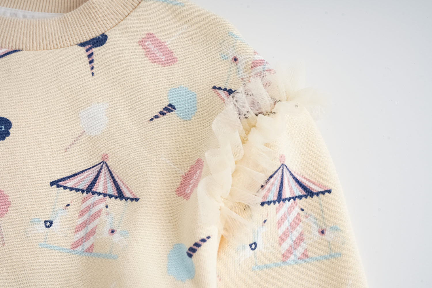 Unicorn-print Frill Sweatshirt