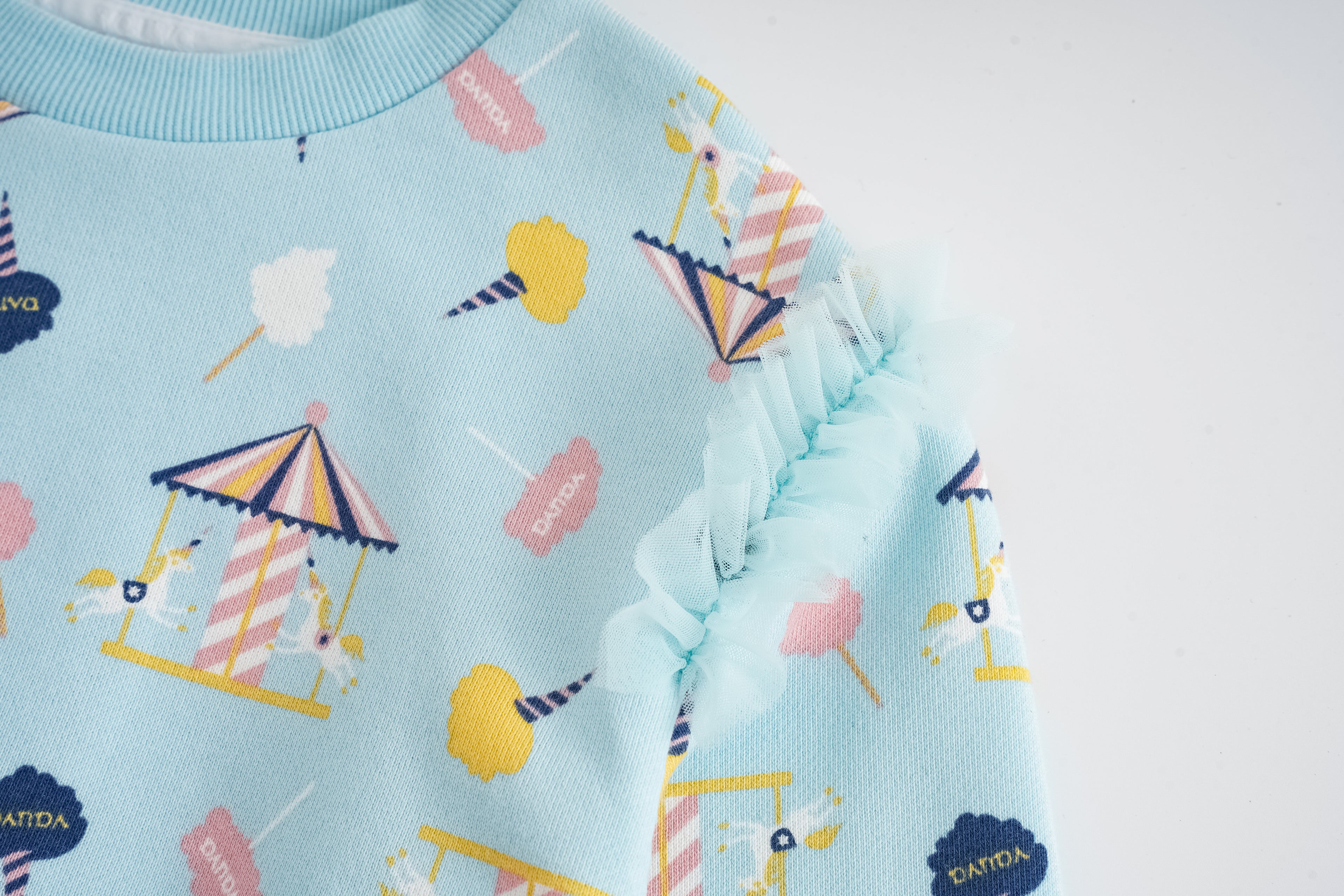 Unicorn-print Frill Sweatshirt