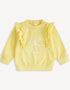 Unicorn-Print Frill Long Sleeve Top