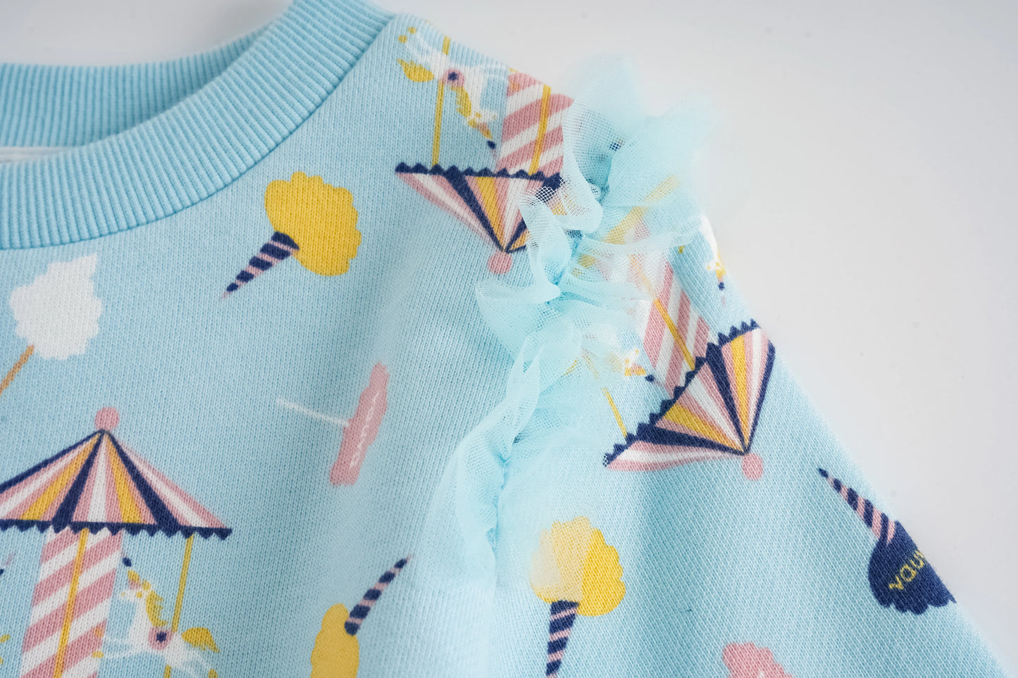 Unicorn-Print Frill Dress