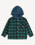 Hooded Plaid Shirt Jacket