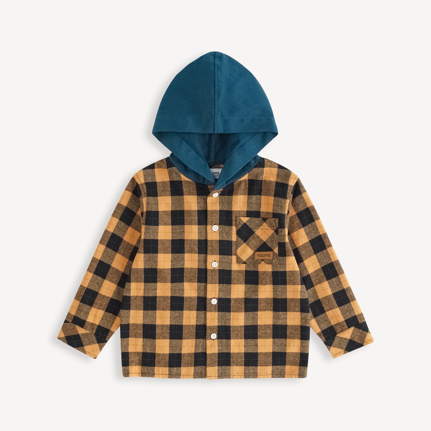 Hooded Plaid Shirt Jacket