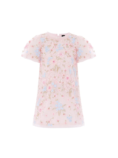 Peony Bouquet Puff Sleeve Dress