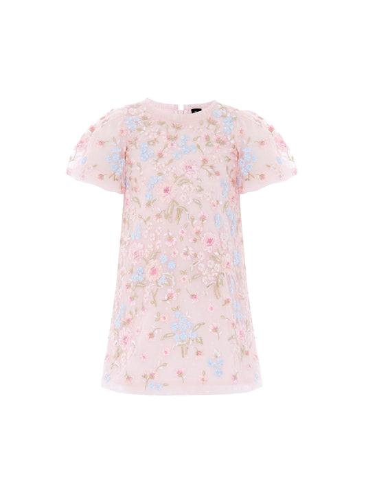 Peony Bouquet Puff Sleeve Dress