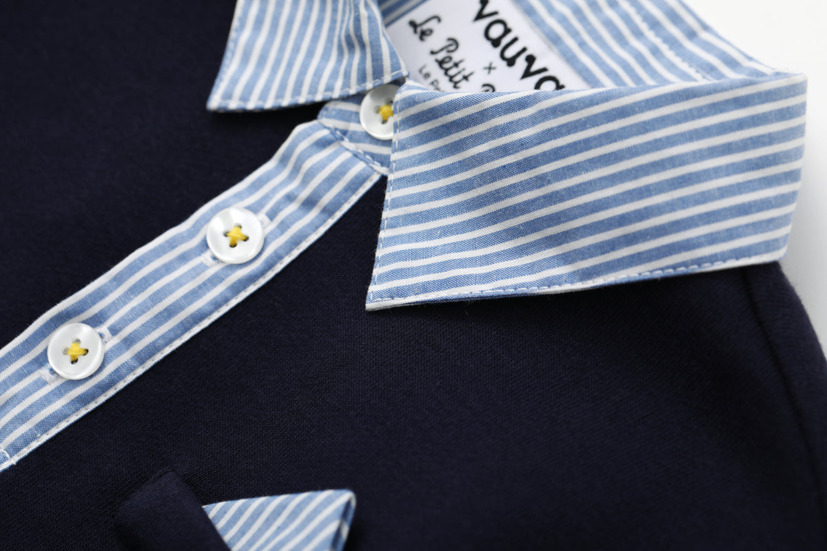 Vauva x Le Petit Prince - Boys Cotton Long Sleeve Polo-Product Image Close up