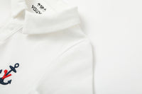 Vauva SS24 - Baby Boy Polo White Shortie Romper product image 1