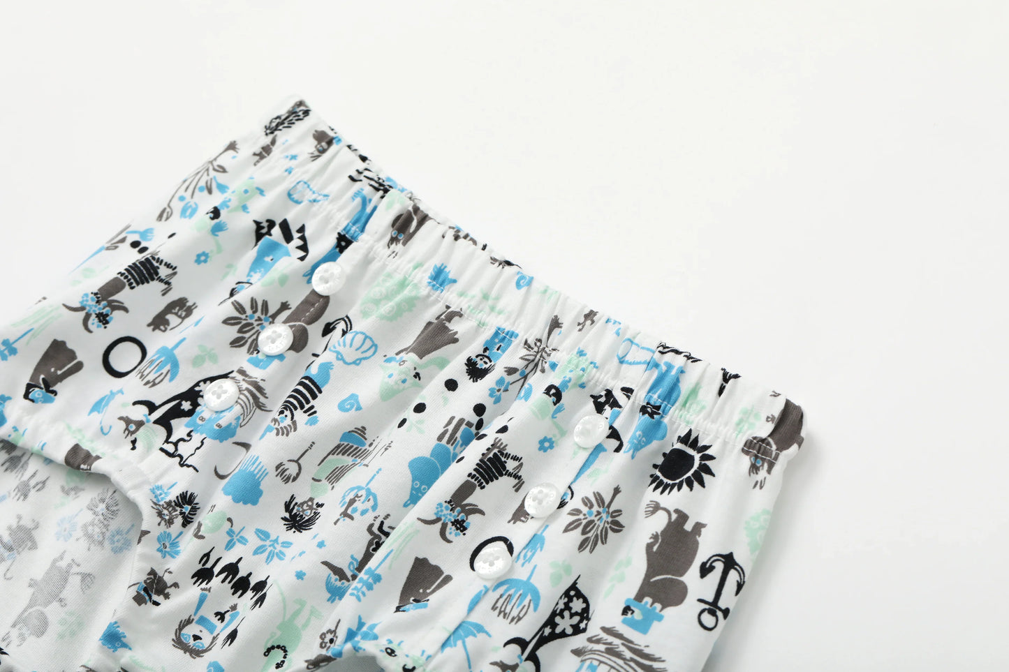 Vauva x Moomin Vauva x Moomin - Baby Boy All Over Print Collar Top & Bottom Set - Pastel Green Top & Bottom Set