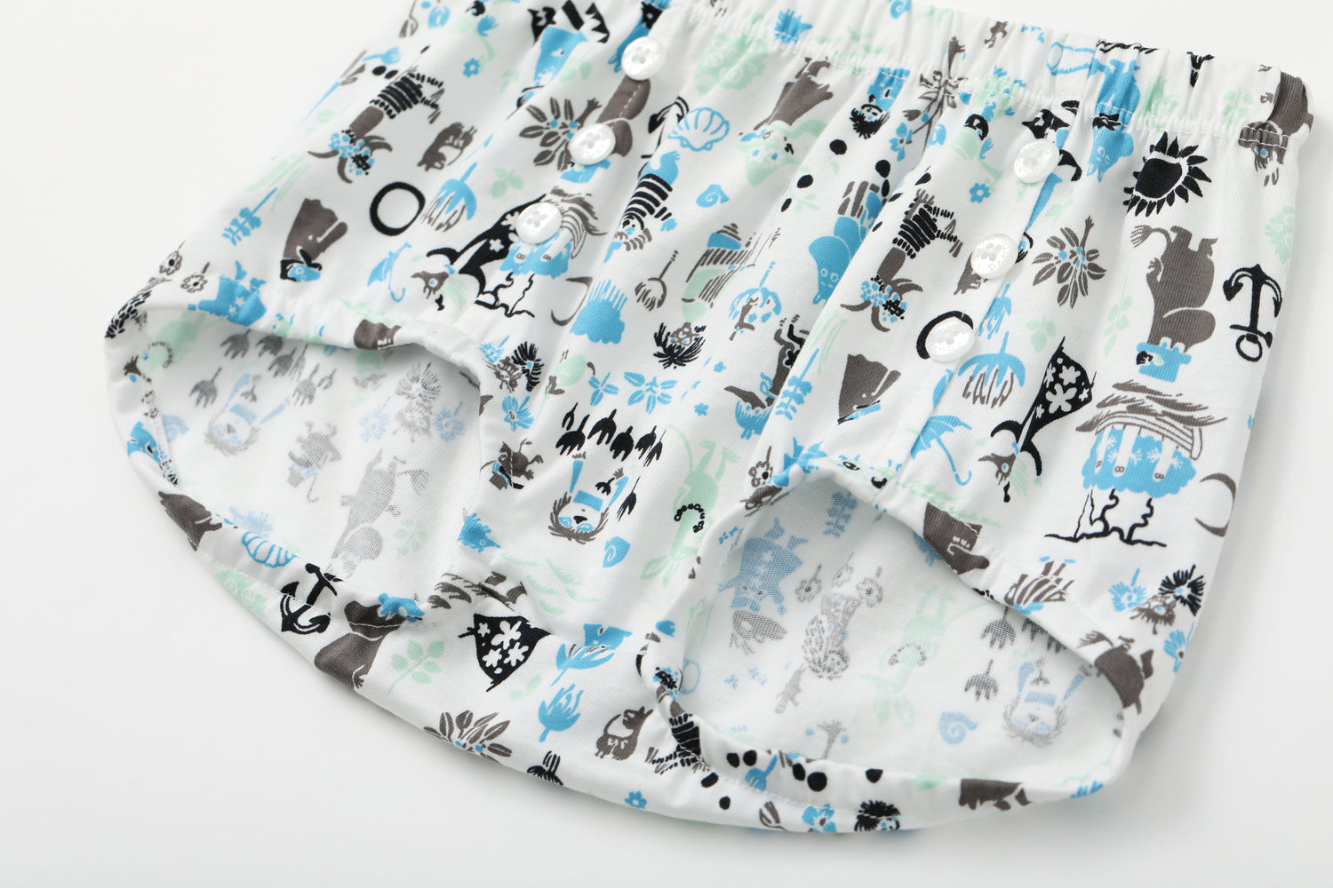 Vauva x Moomin Vauva x Moomin - Baby Boy All Over Print Collar Top &amp; Bottom Set - Pastel Green Top &amp; Bottom Set