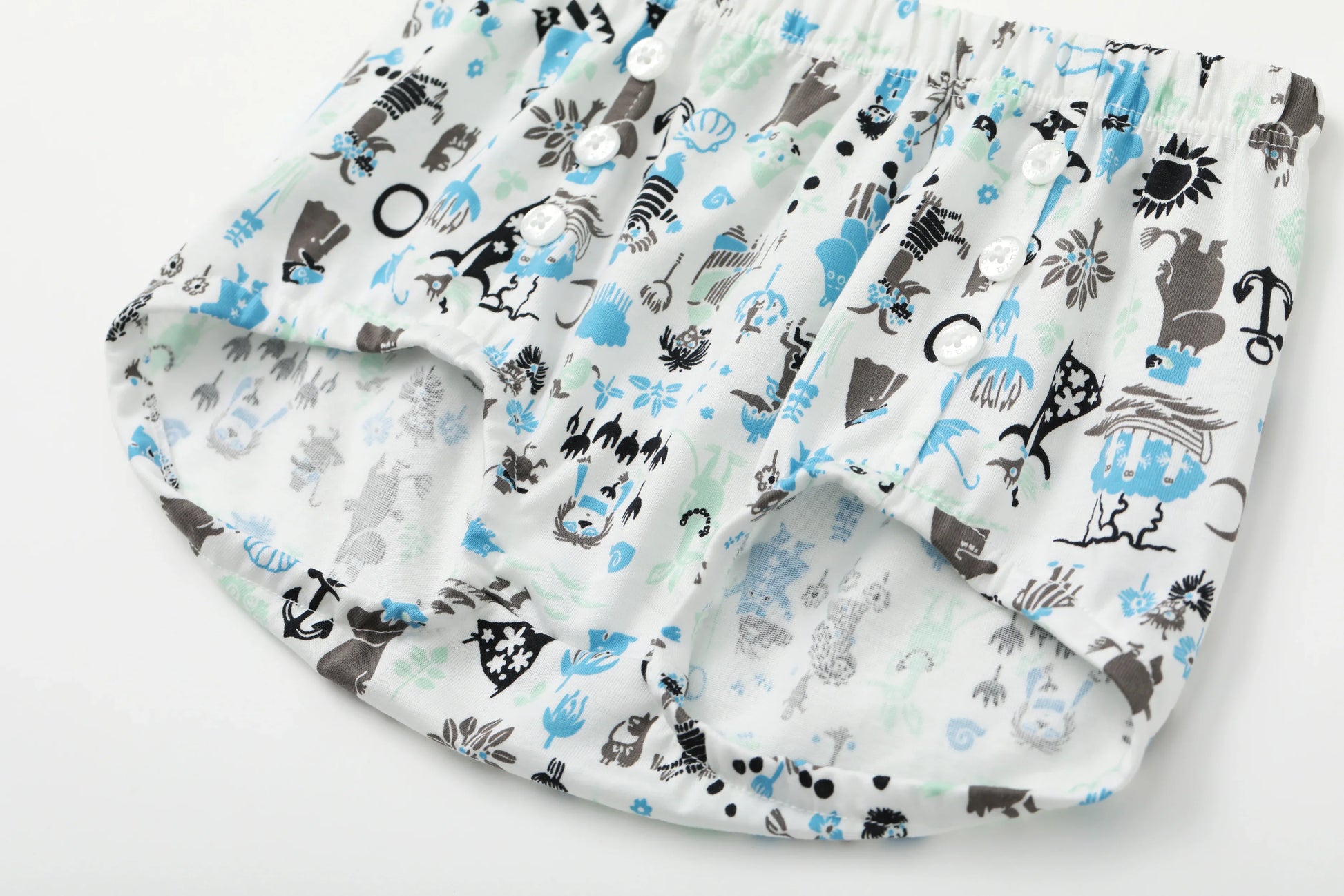 Vauva x Moomin Vauva x Moomin - Baby Boy All Over Print Collar Top & Bottom Set - Pastel Green Top & Bottom Set