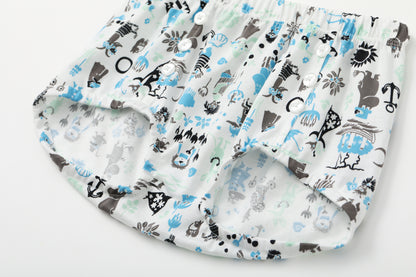 Vauva x Moomin Vauva x Moomin - Baby Boy All Over Print Collar Top &amp; Bottom Set - Pastel Green Top &amp; Bottom Set