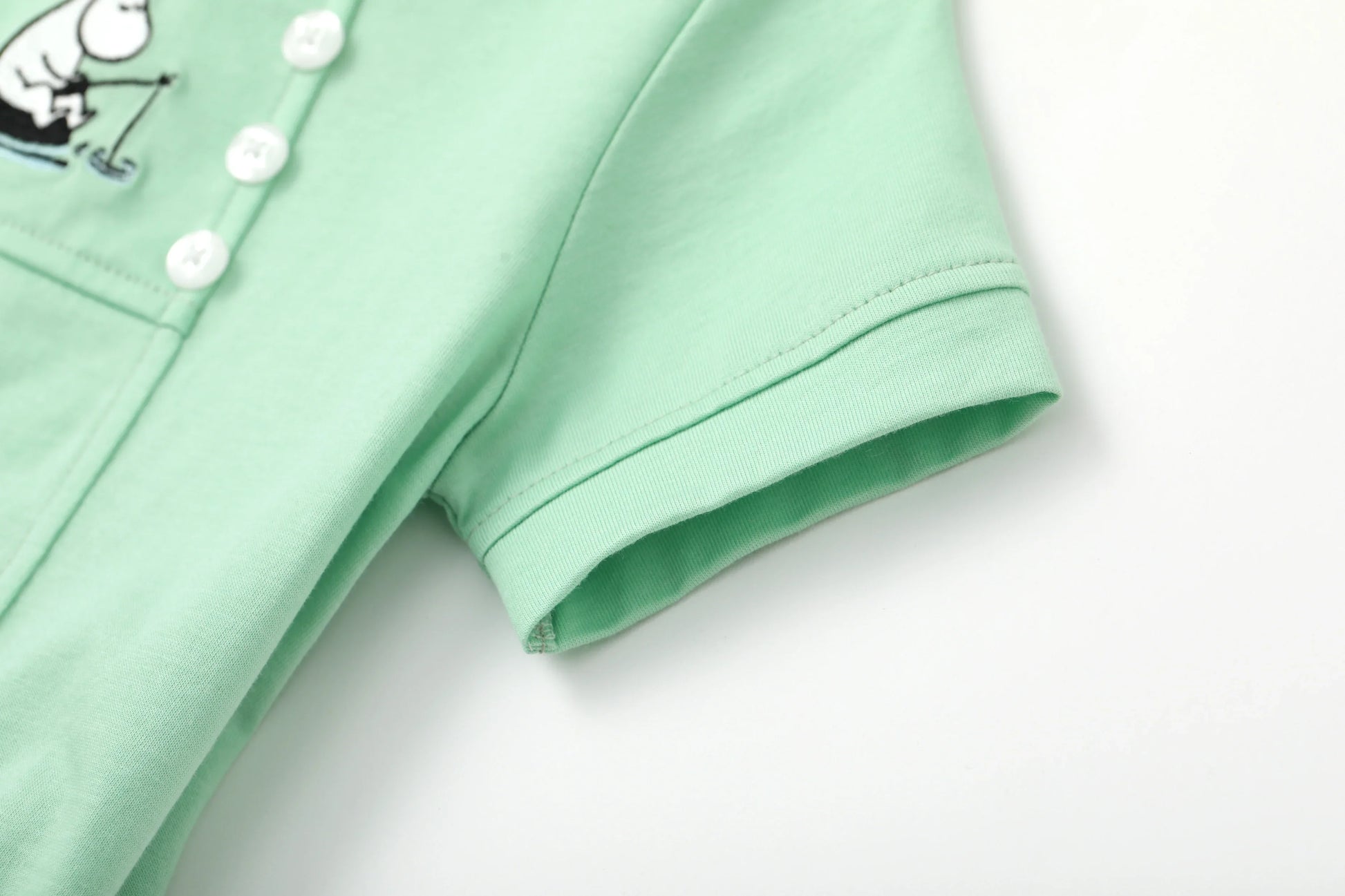 Vauva x Moomin Vauva x Moomin - Baby Boy Moomin Embroidered Bodysuit - Pastel Green Bodysuit