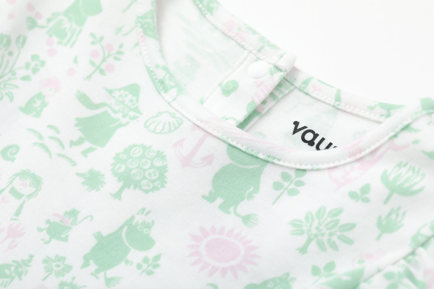 Vauva x Moomin Vauva x Moomin - Baby Girl Moomin All Over Print Short Sleeve Dress - Pastel Green Dresses