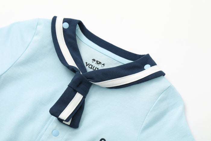 Vauva SS24 - Baby Sailor Short Sleeve Romper (Blue)