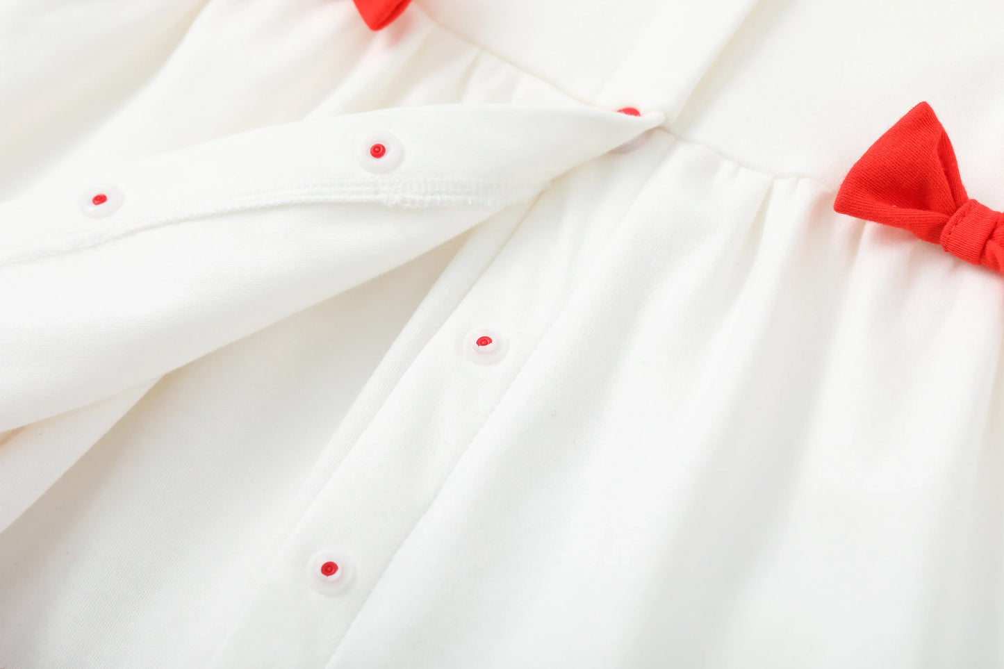 VAUVA Vauva SS24 - Baby Girl Sailor Hook Embroidered Shirt Dress (Red) Dress