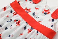 Vauva SS24 - Baby Girl Crab Print Tank Dress (Red)