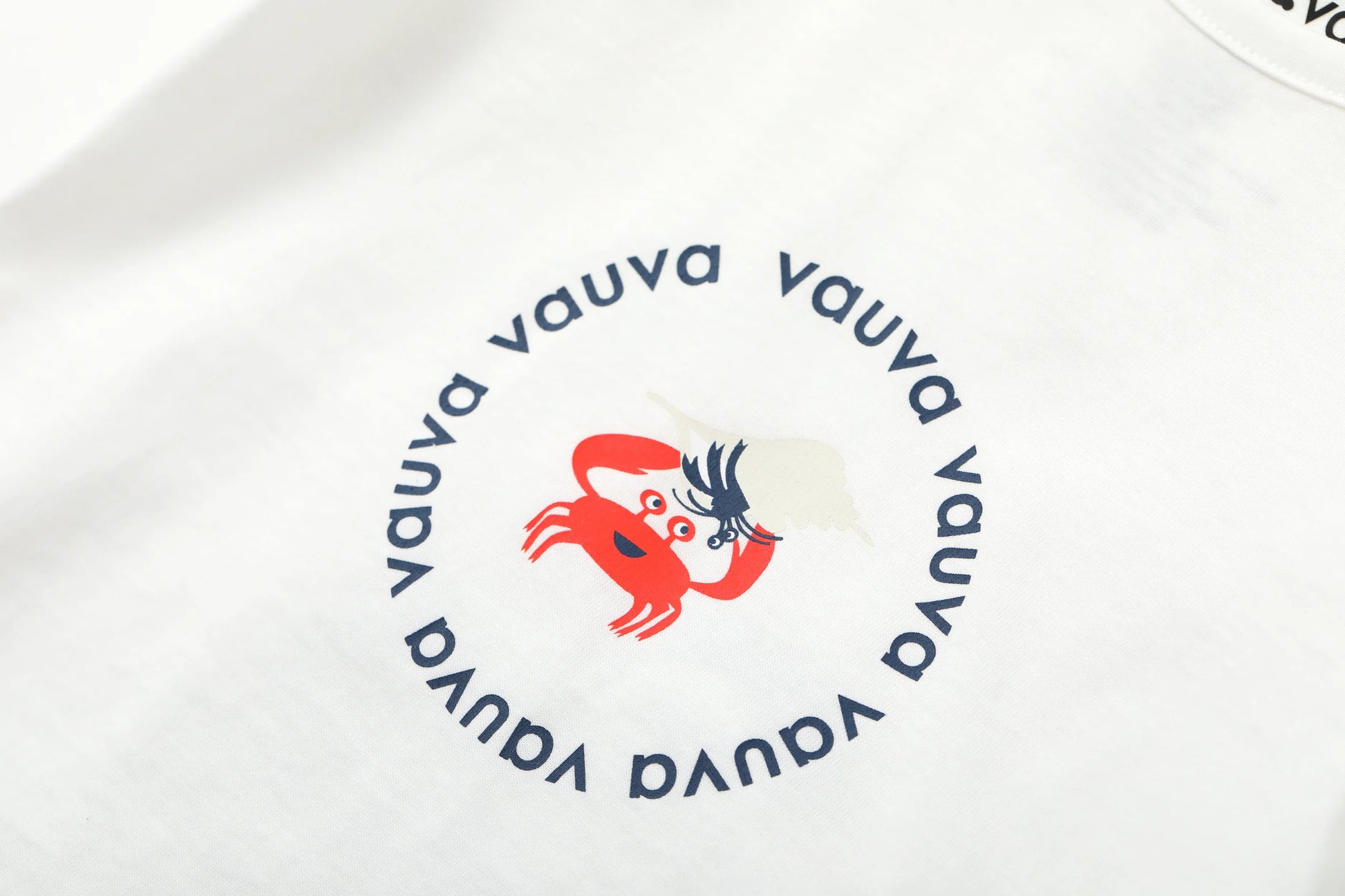 VAUVA Vauva SS24 - Baby Crab Print T-Shirt & Shorts Set (Blue/White) Combination Clothes Set