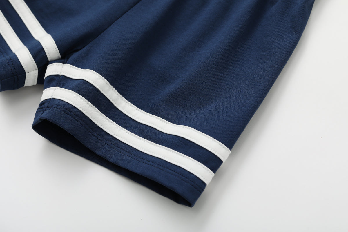 Vauva SS24 - 嬰兒水手風短袖套裝 (藍白色) 