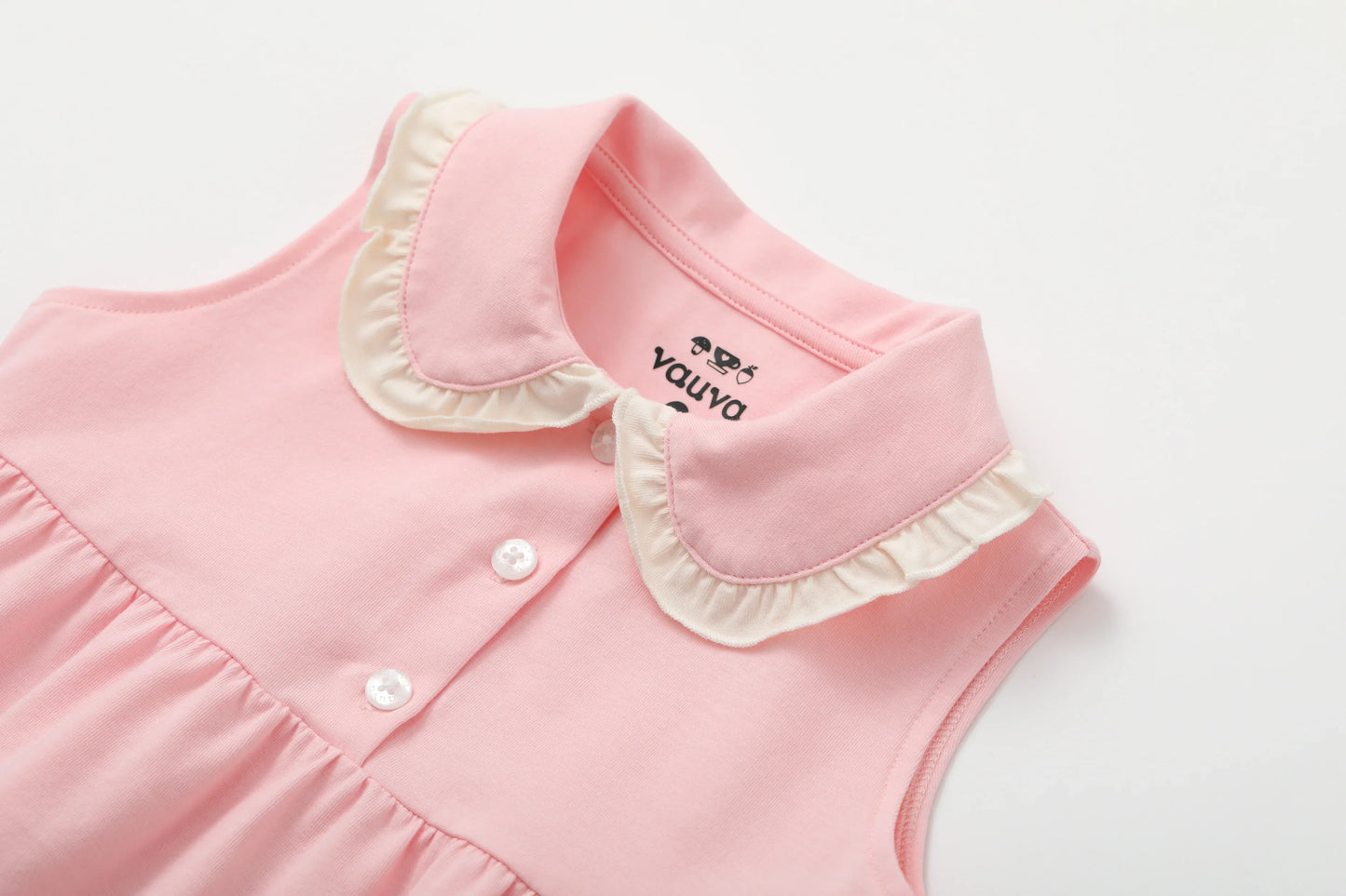 VAUVA Vauva SS24 - Baby Girl's Organic Cotton Plain Dress Dress