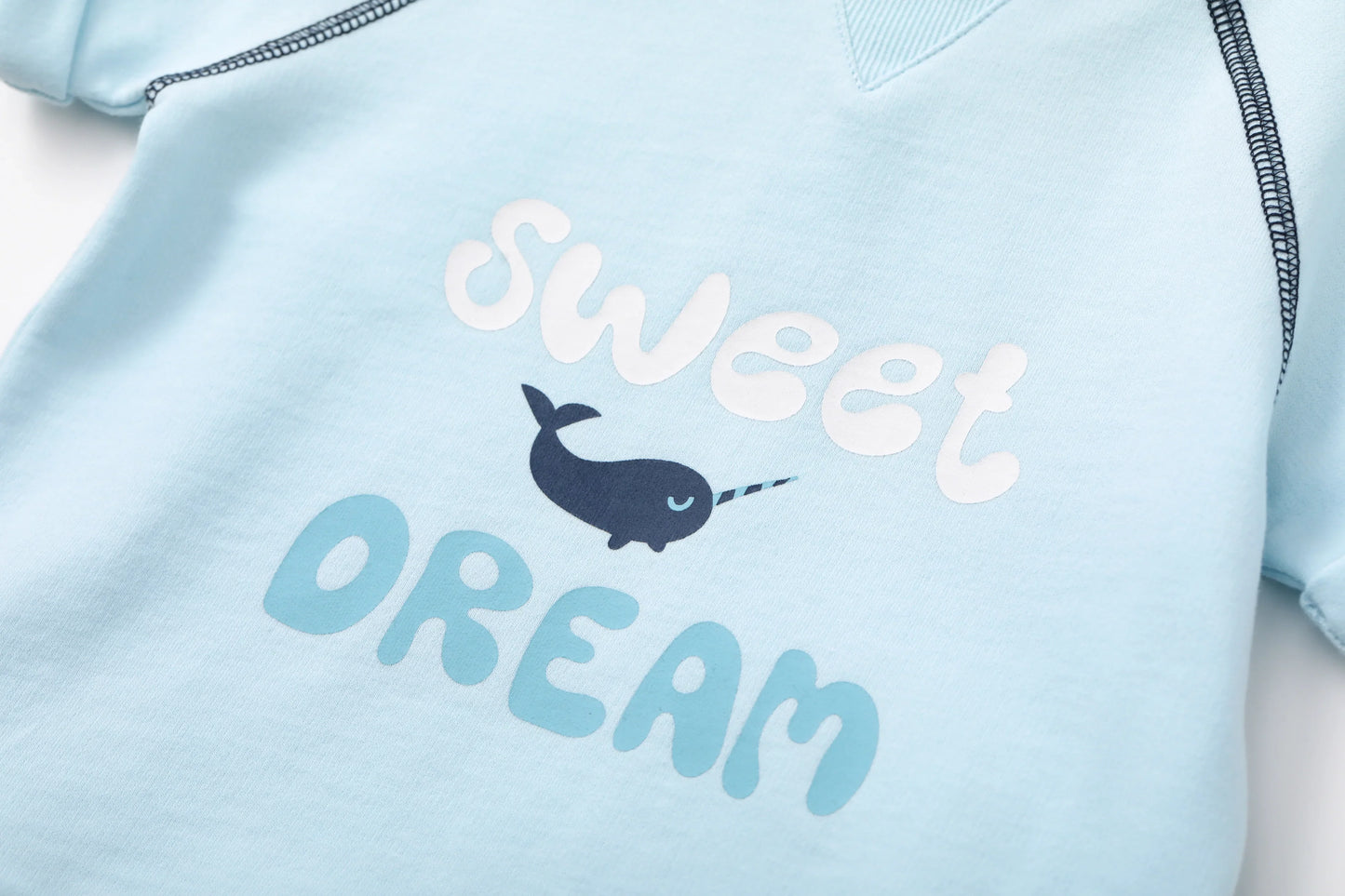 VAUVA Vauva SS24 - Baby Boy Sweet Dream Short Sleeves Top (Blue) Tops